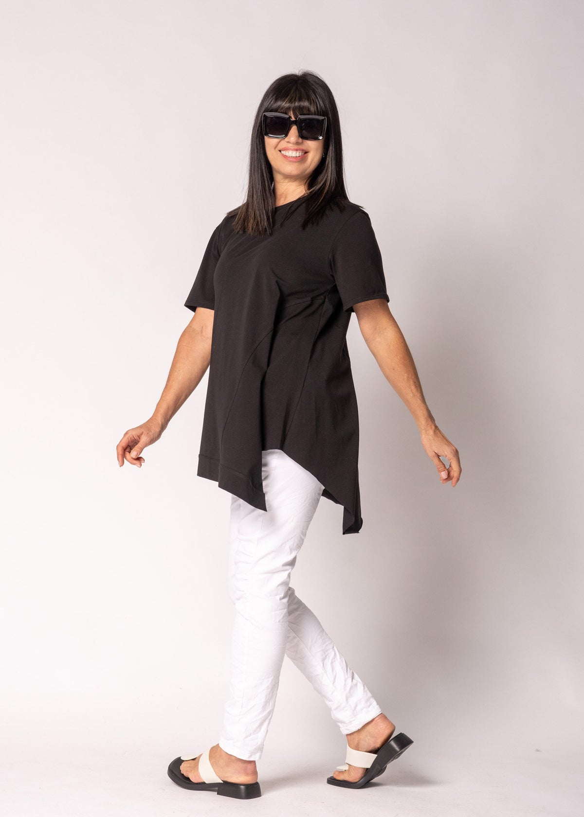 Alodia Cotton Top in Onyx
