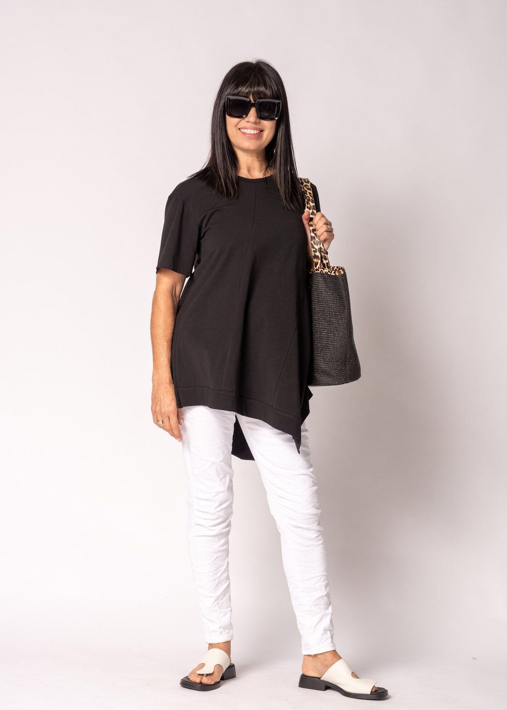 Alodia Cotton Top in Onyx