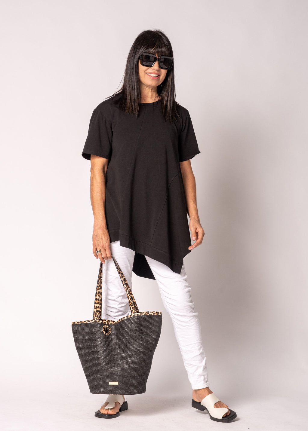 Alodia Cotton Top in Onyx