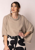 Kiora Linen Top in Latte