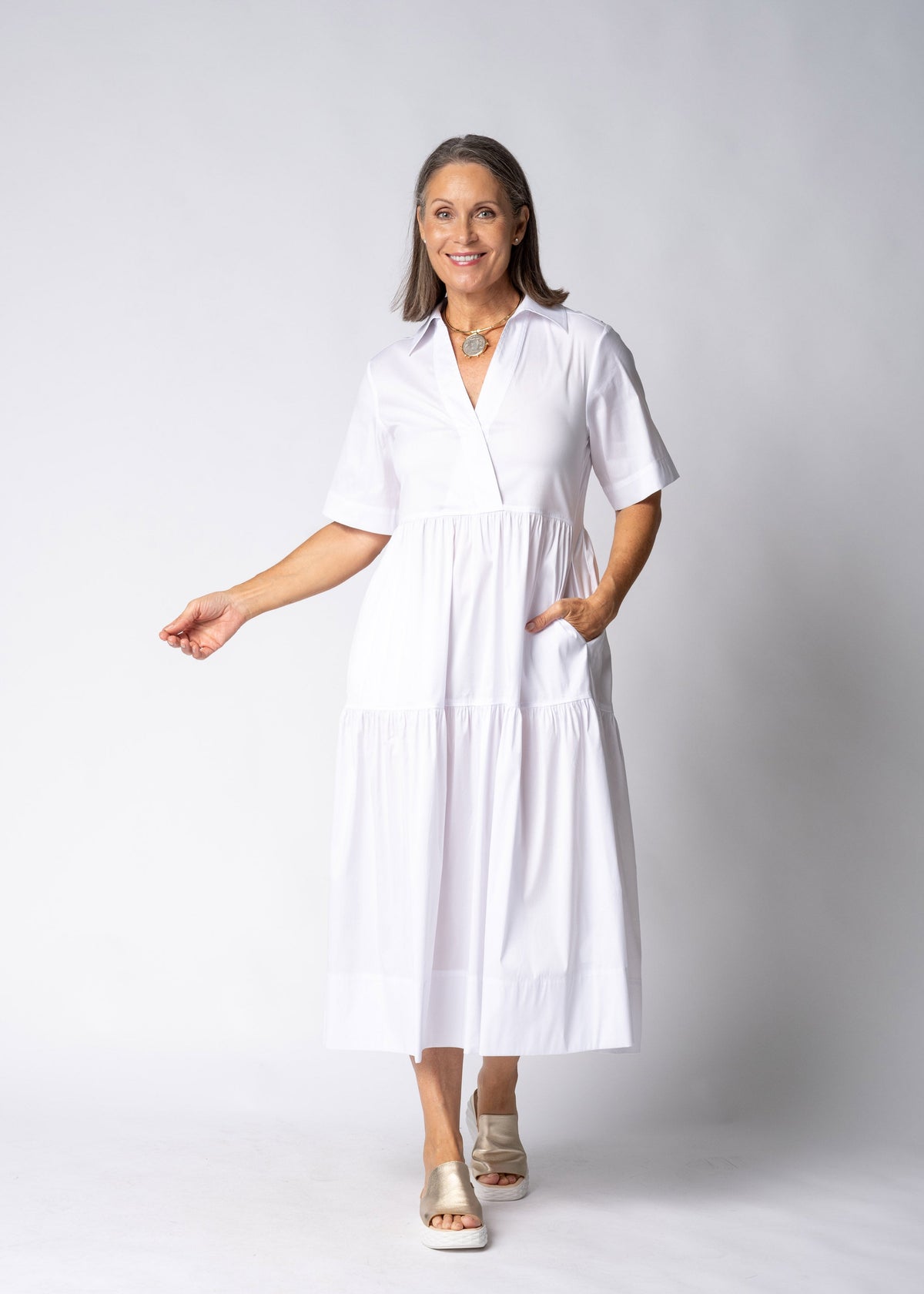Nerina Dress in White