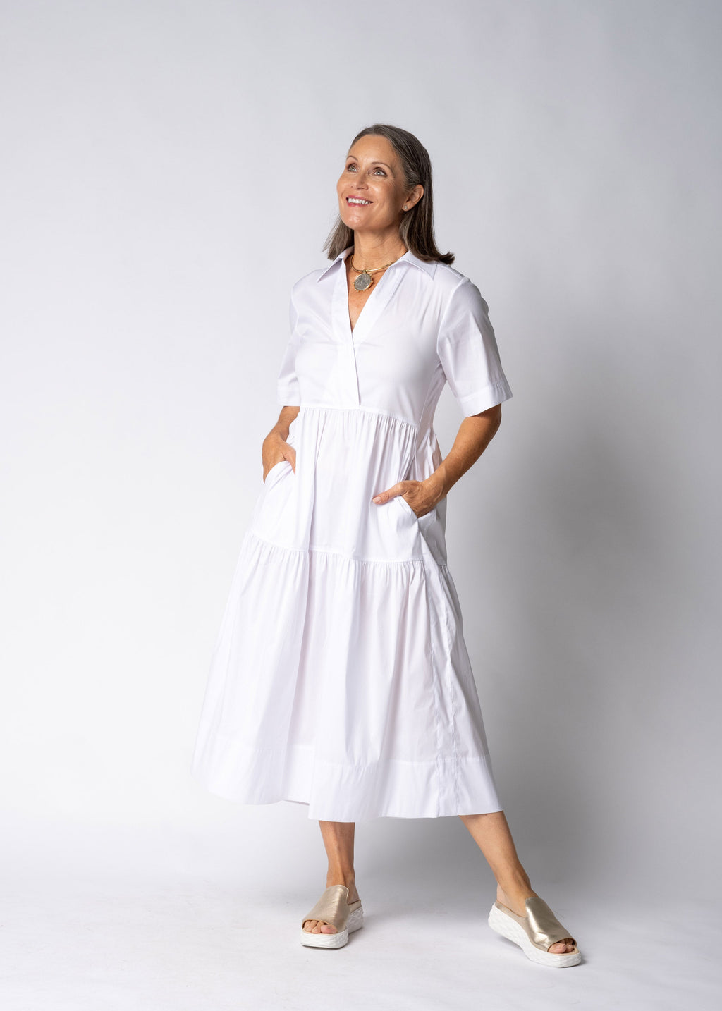 Nerina Dress in White