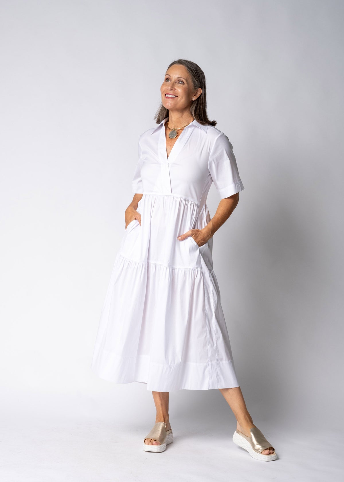 Nerina Dress in White