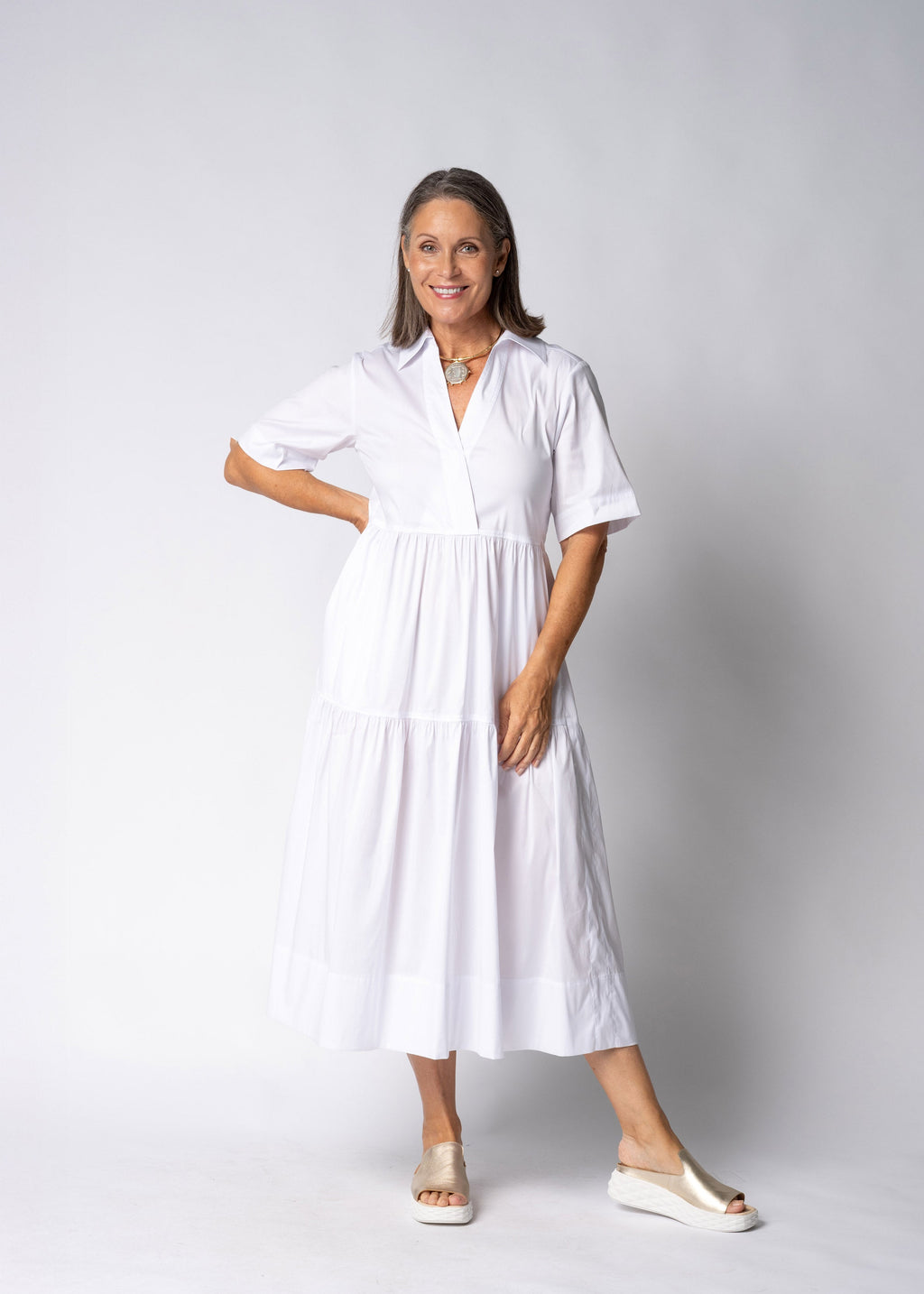 Nerina Dress in White