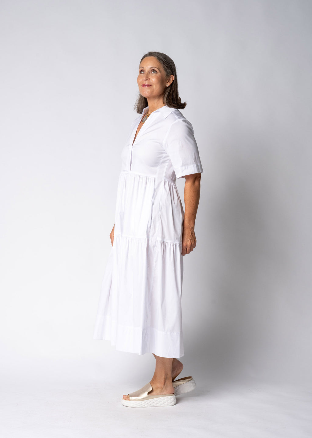 Nerina Dress in White
