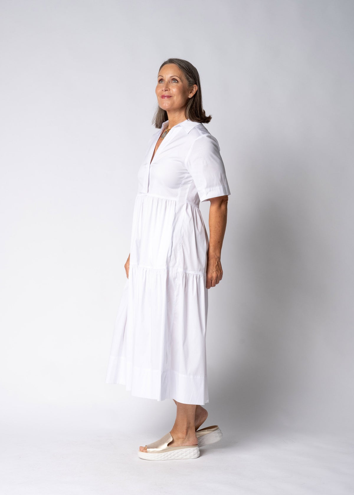 Nerina Dress in White