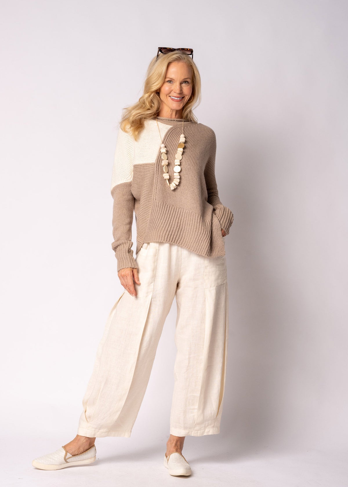 Aleria Knit Top in Latte