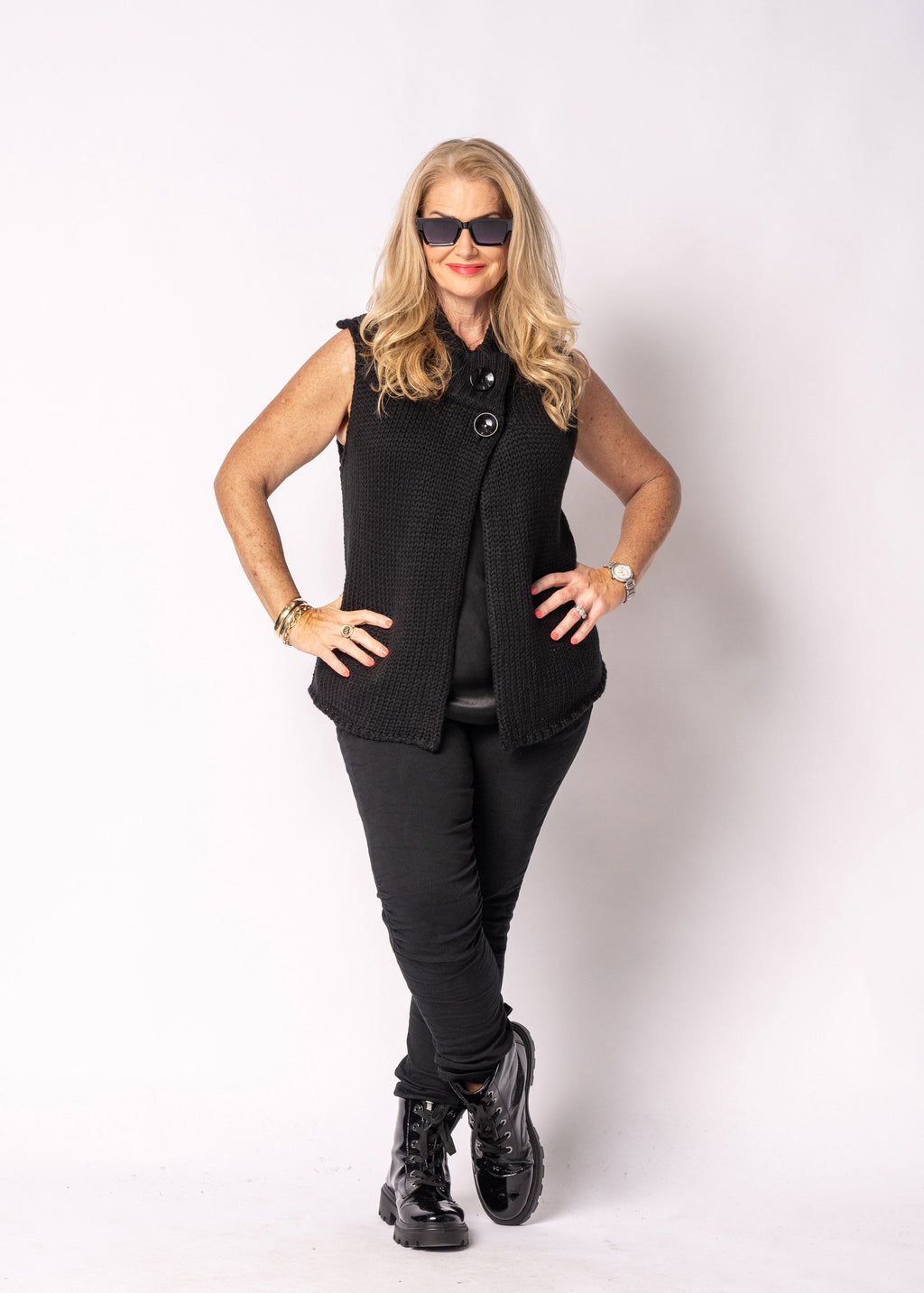 Cassara Knit Top in Onyx