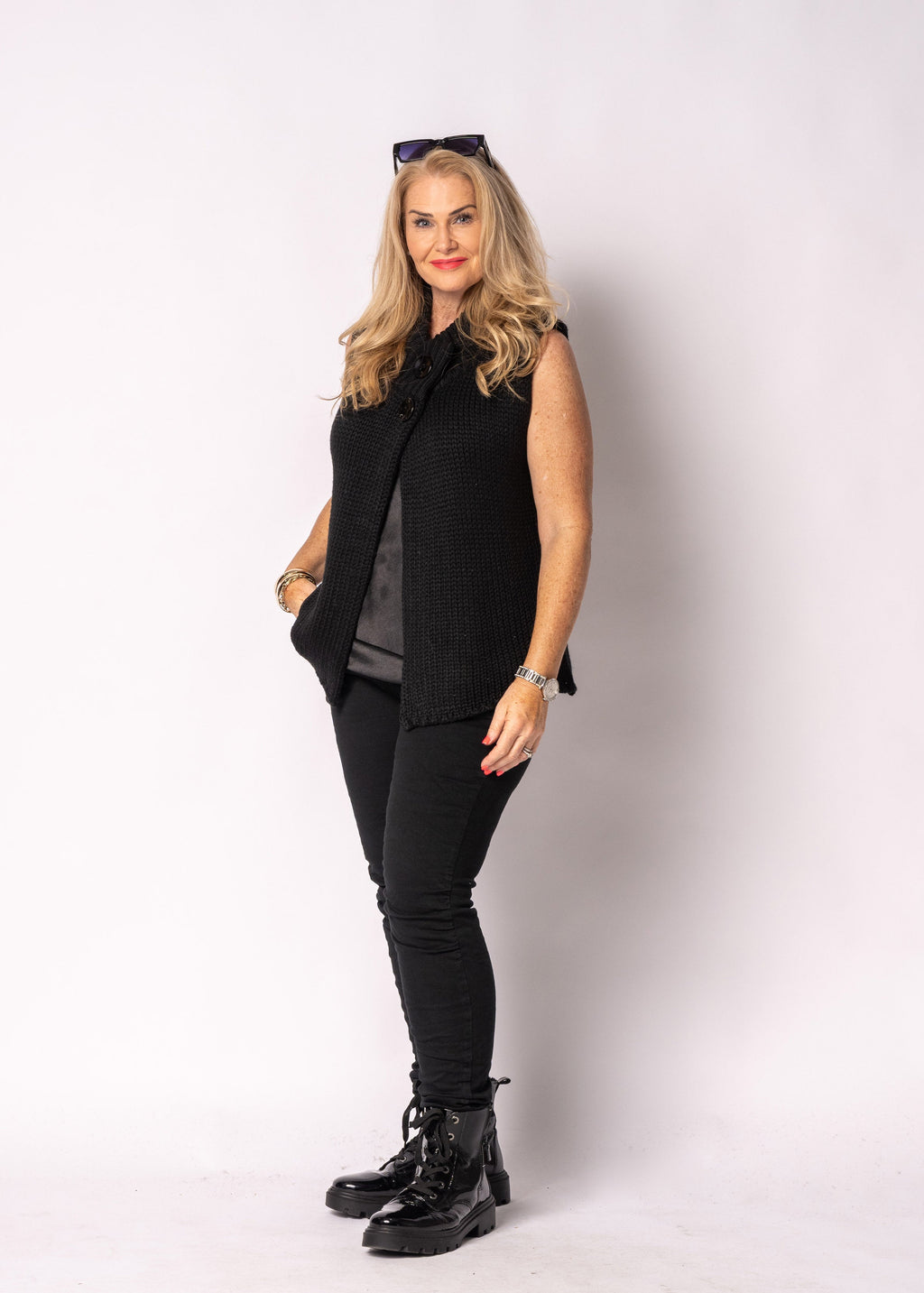 Cassara Knit Top in Onyx