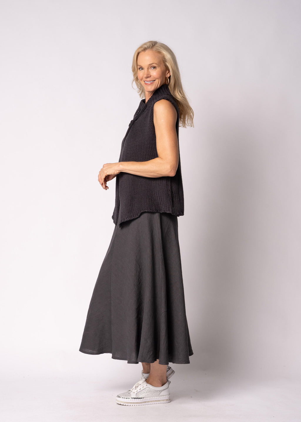 Cassara Knit Top in Granite