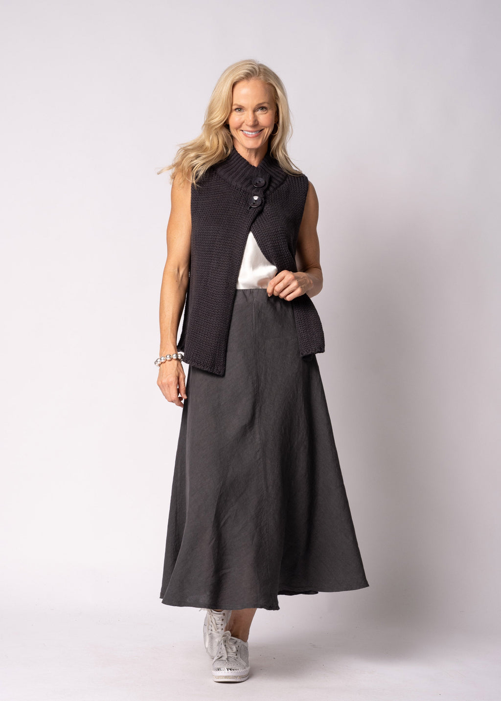 Cassara Knit Top in Granite