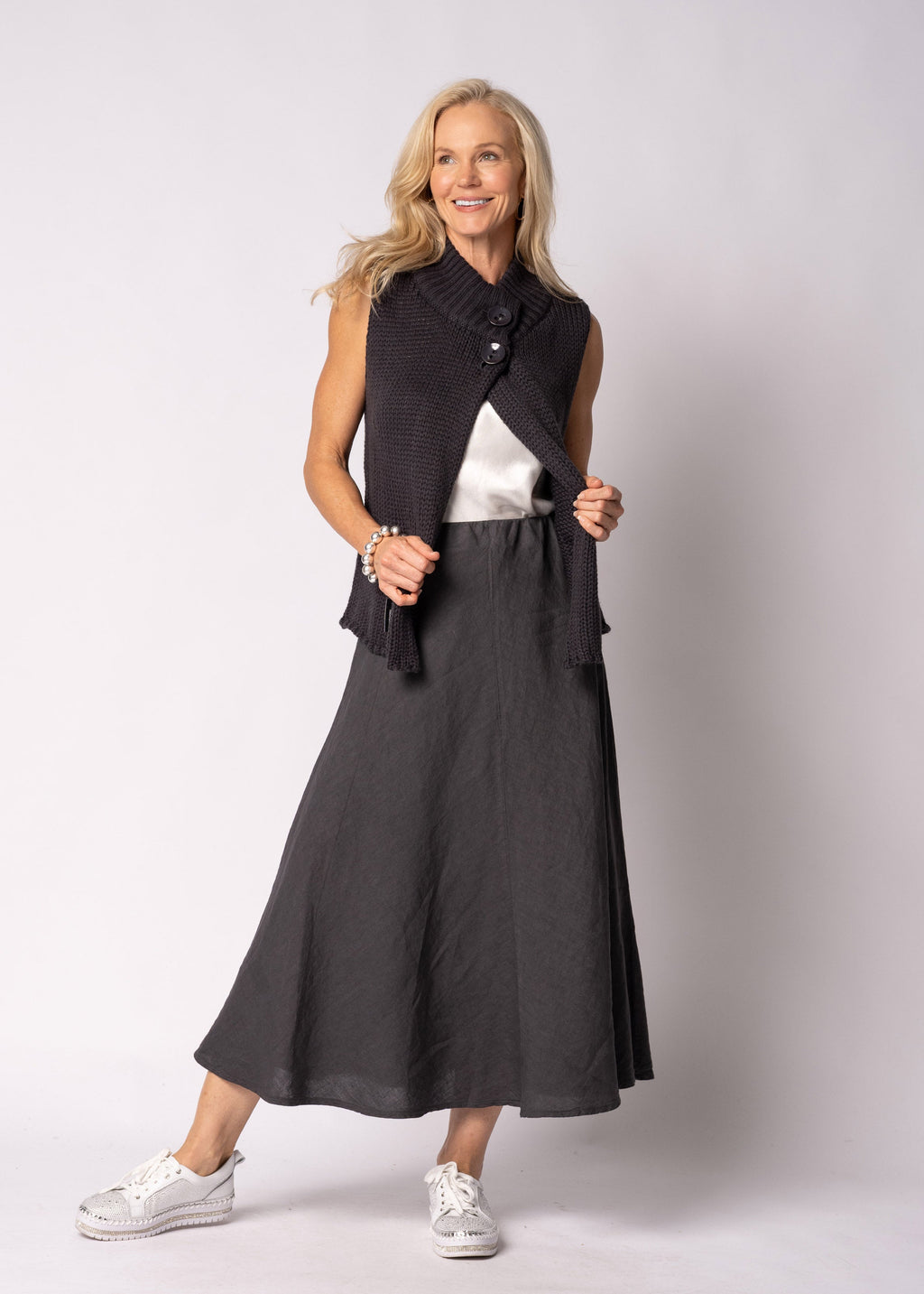 Cassara Knit Top in Granite