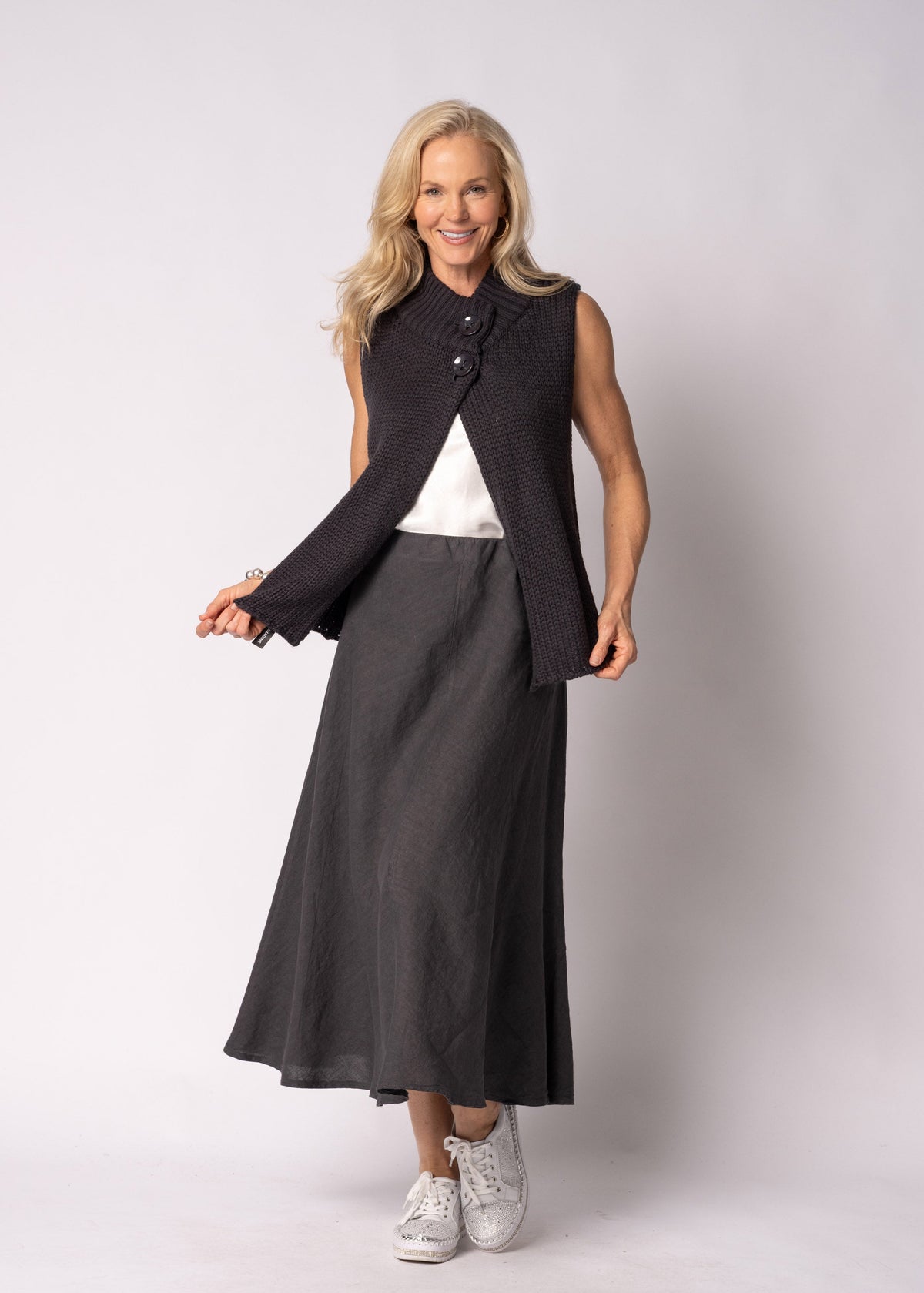 Cassara Knit Top in Granite