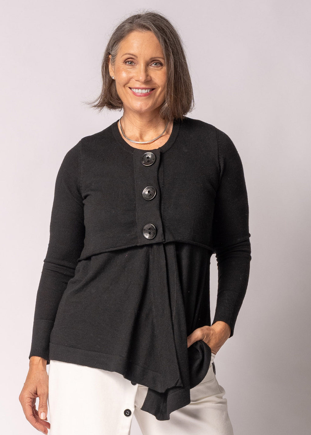 Marilla Knit Top in Onyx