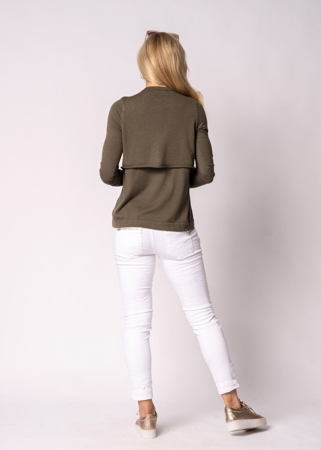 Marilla Knit Top in Moss Green