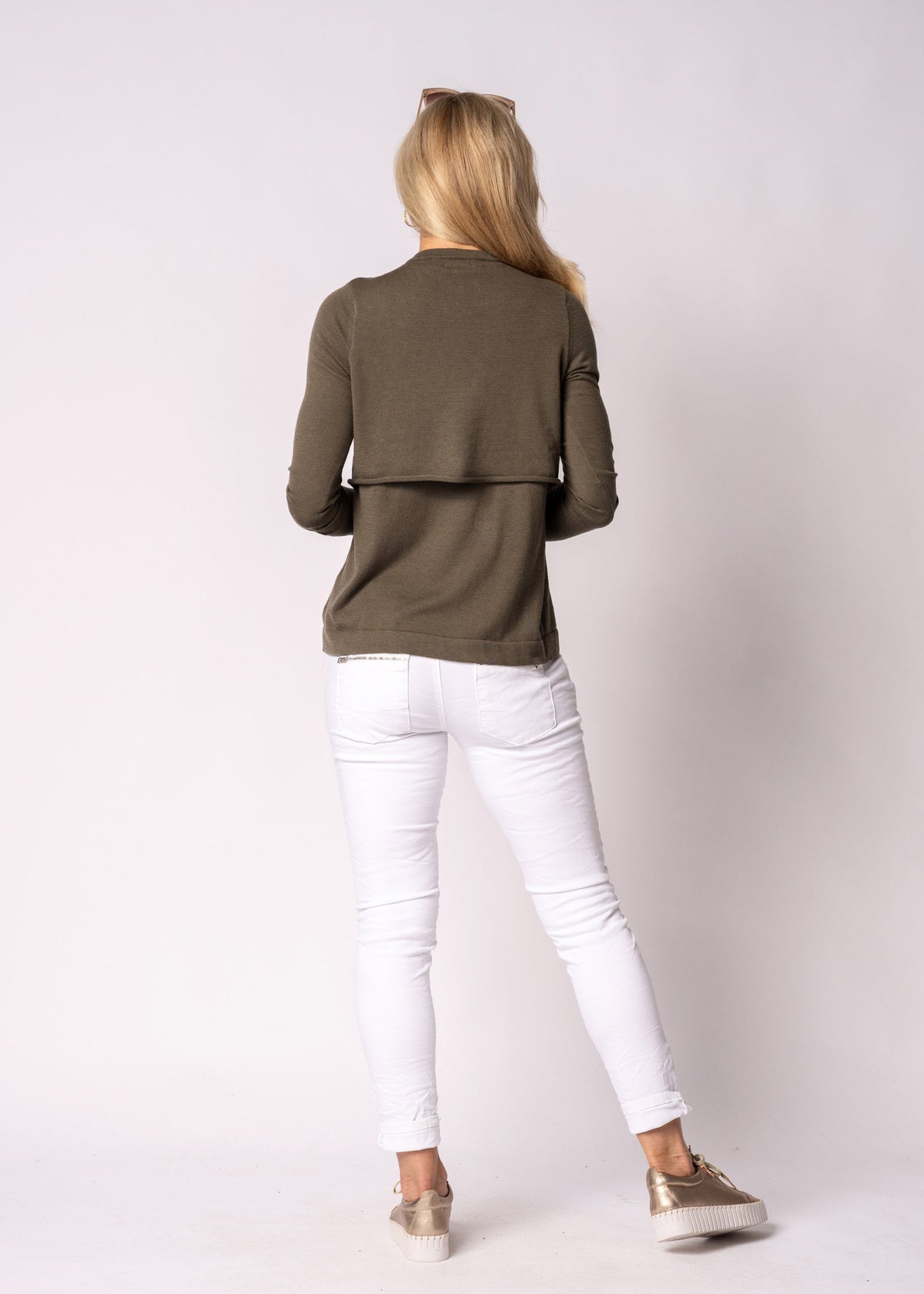 Marilla Knit Top in Moss Green