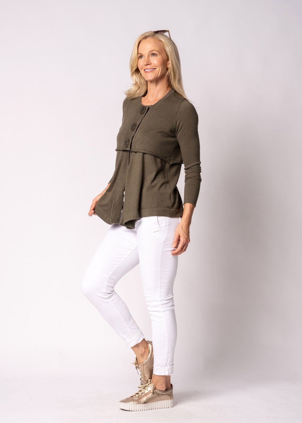 Marilla Knit Top in Moss Green