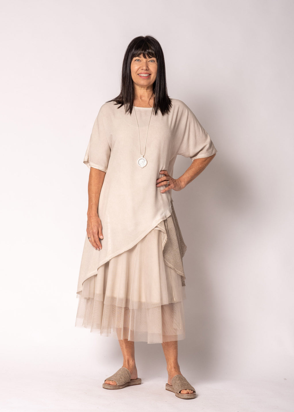 Solina Top in Antique Beige