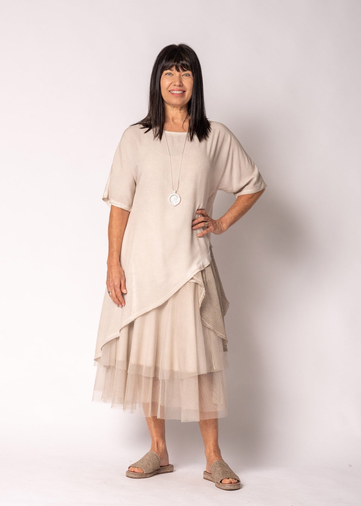 Solina Top in Antique Beige