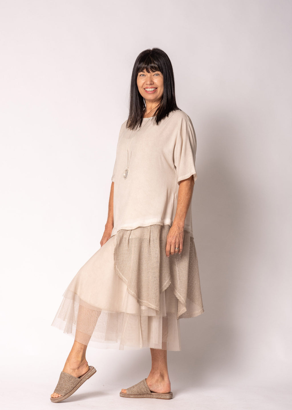 Solina Top in Antique Beige