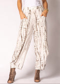 Elara Linen Blend Pants in Cream