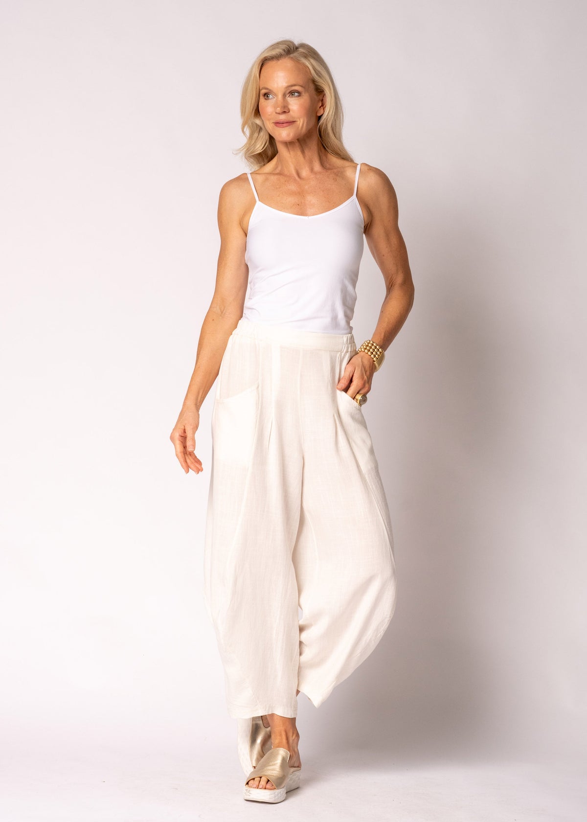 Odelia Pants in Cream