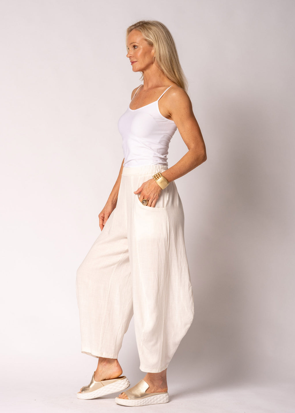 Odelia Pants in Cream