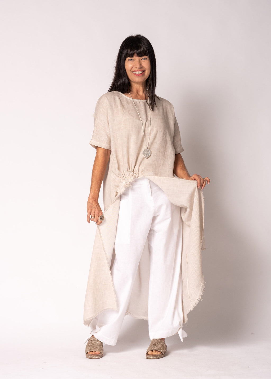 Delara Cotton Pants in White