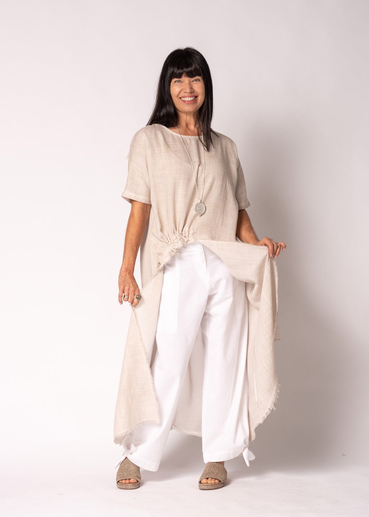 Delara Cotton Pants in White