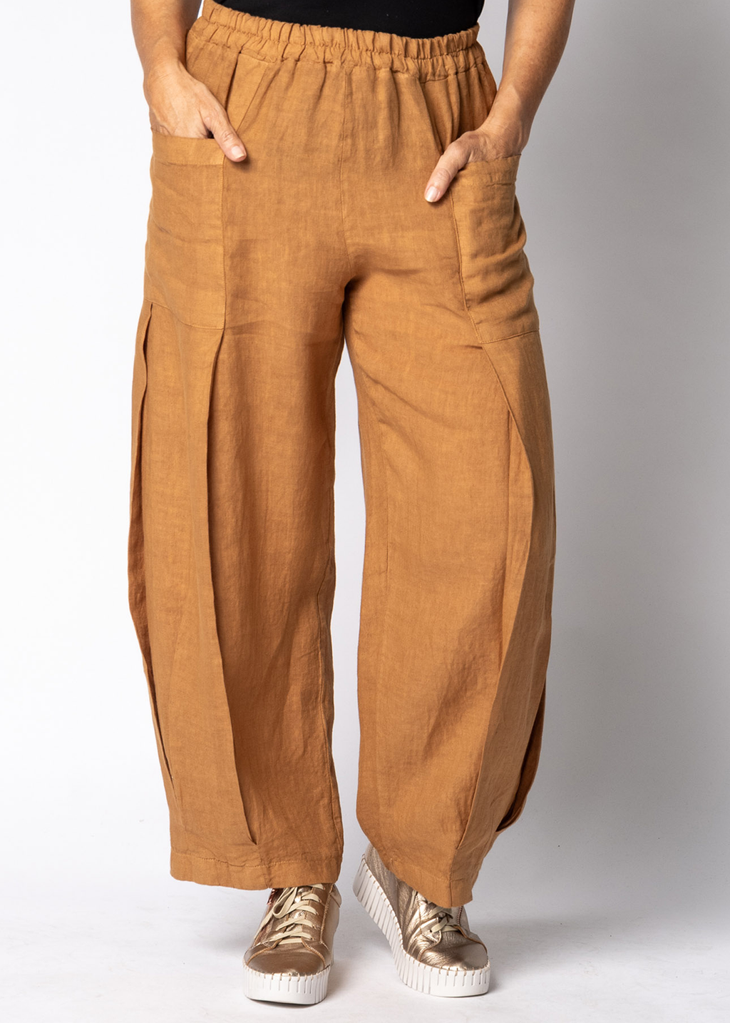 Olenna Linen Pants in Sahara Sand