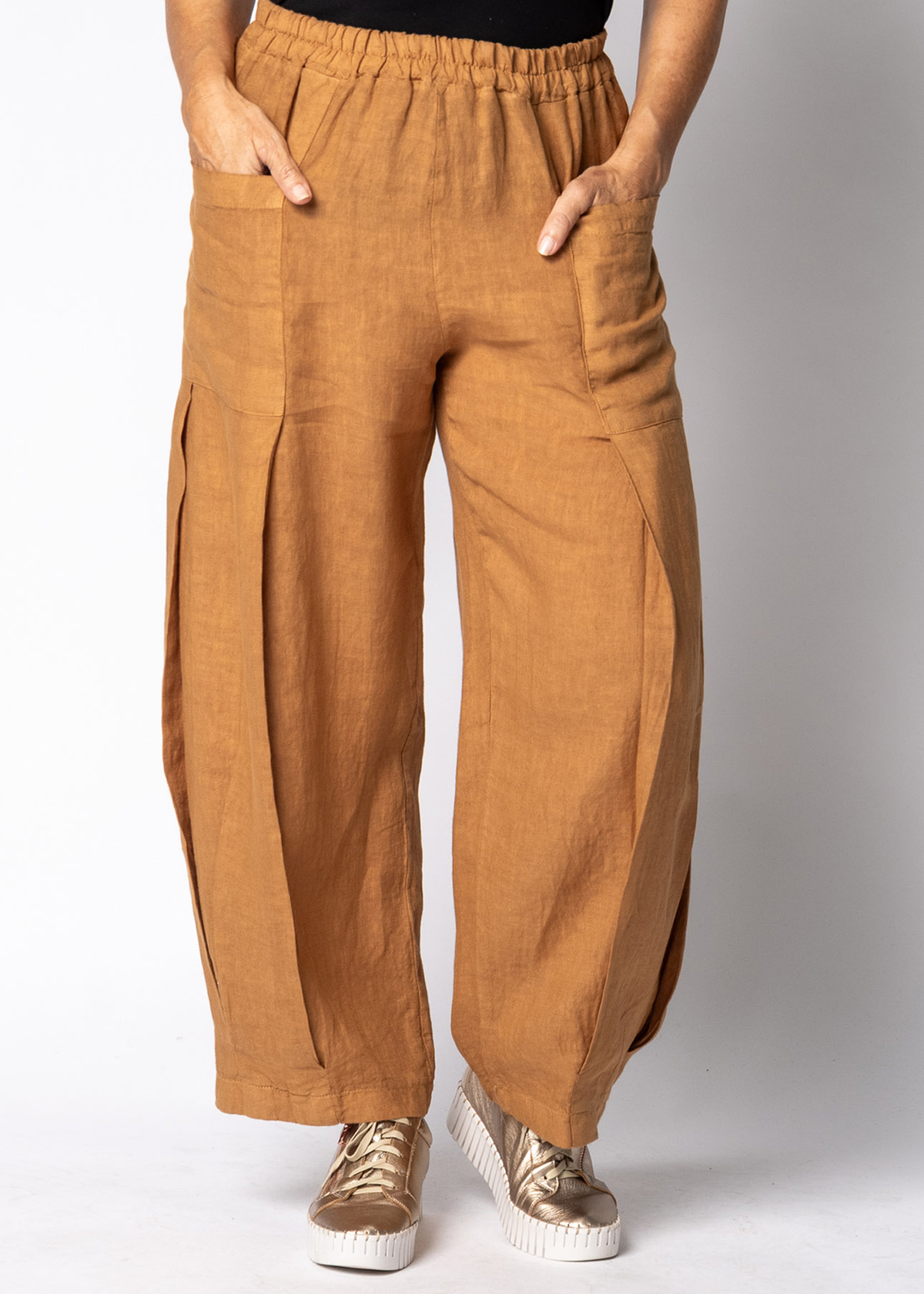 Olenna Linen Pants in Sahara Sand