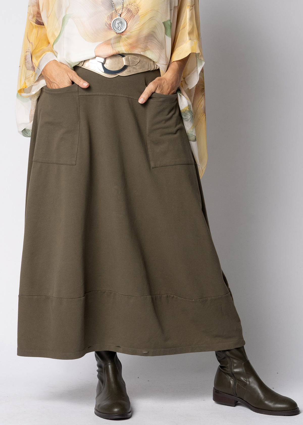 Isolde Skirt in Moss Green