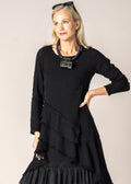 Christina Linen Top in Onyx