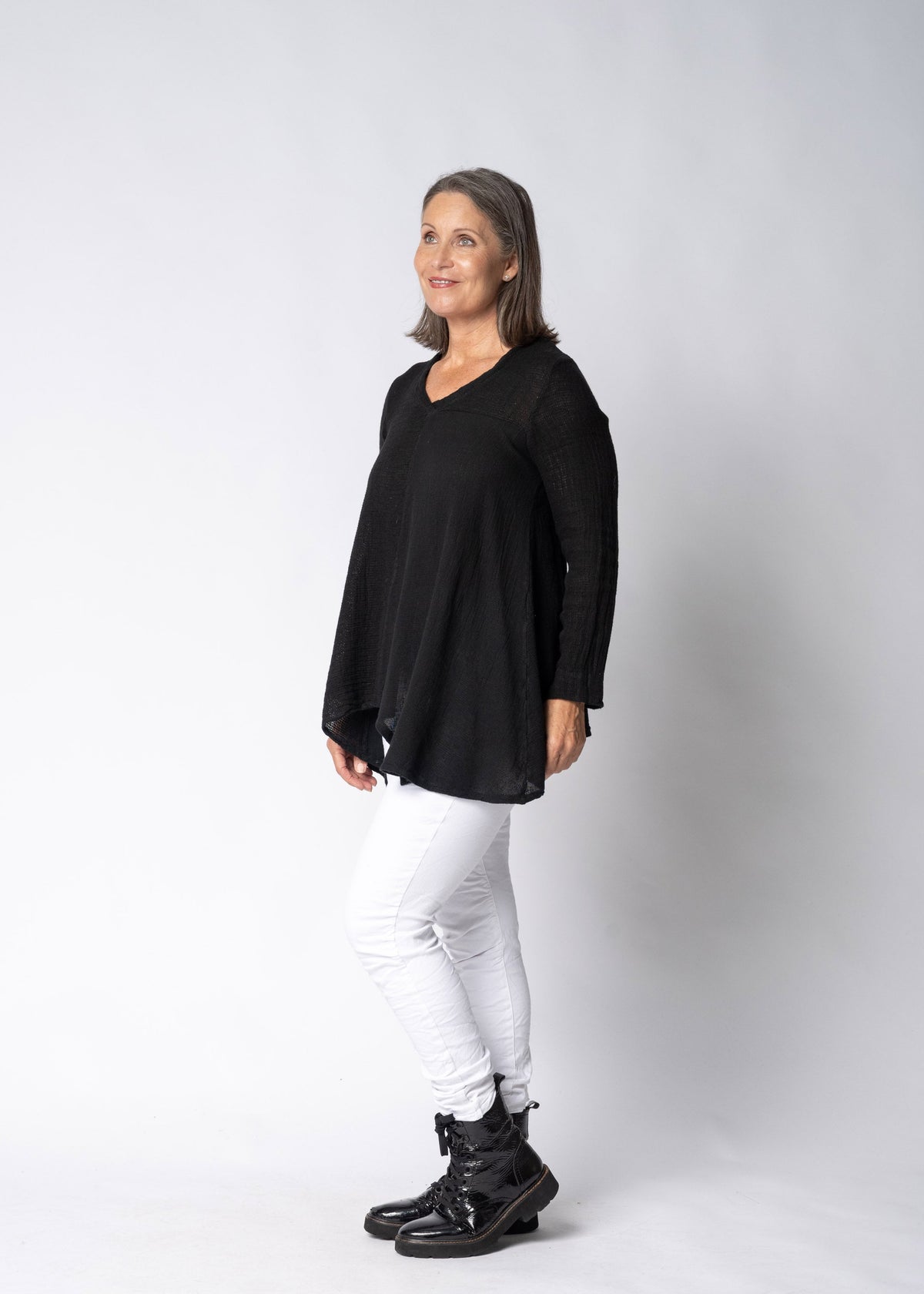 Fable Linen Top in Onyx