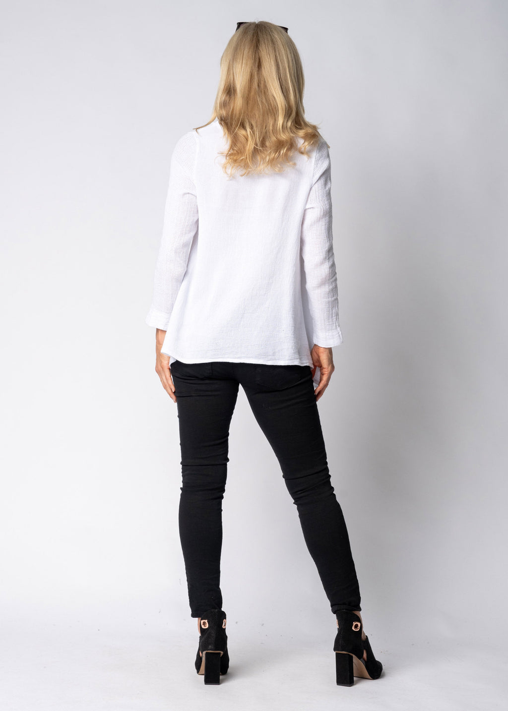 Fable Linen Top in White