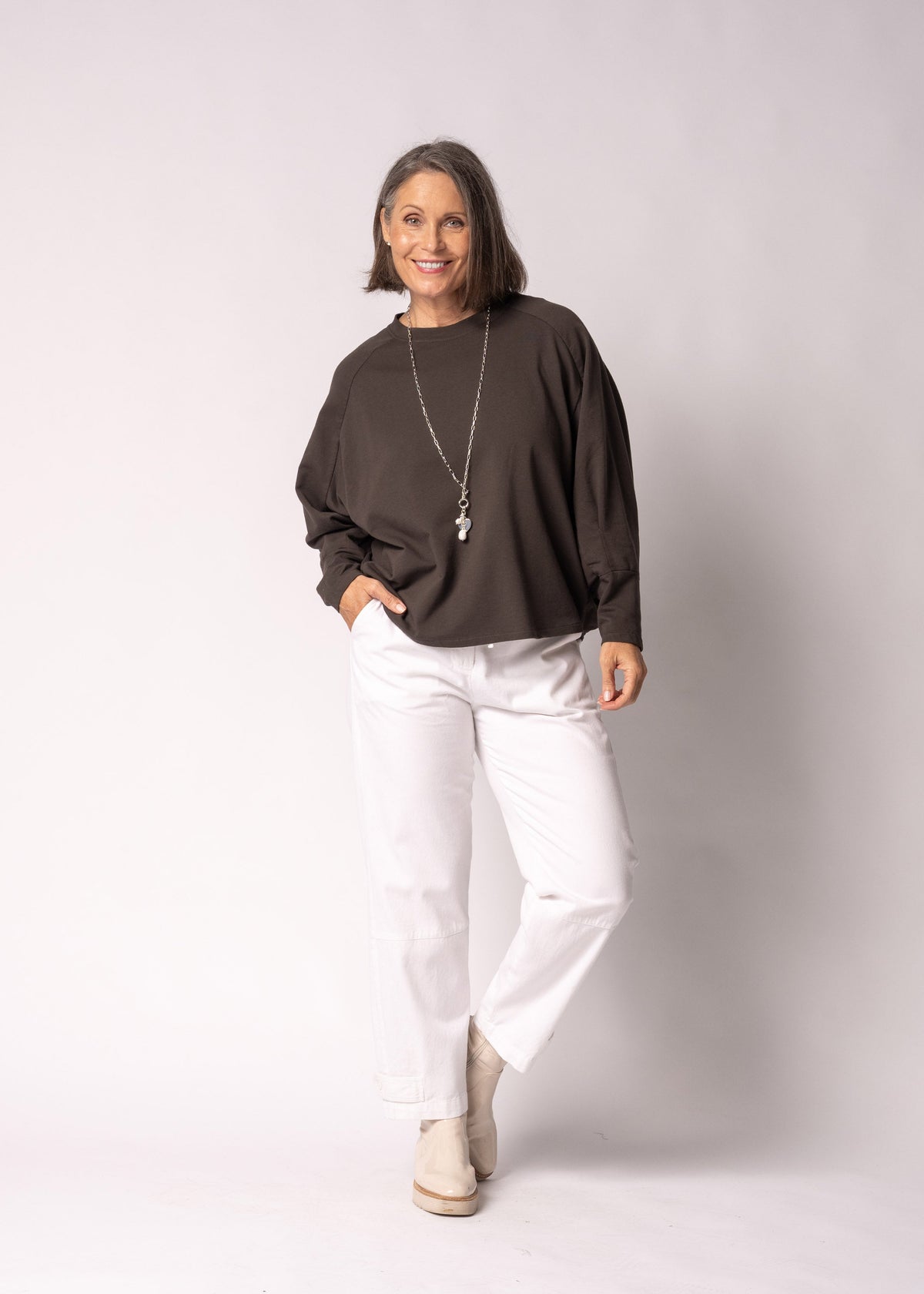 Ava Pant in Cream