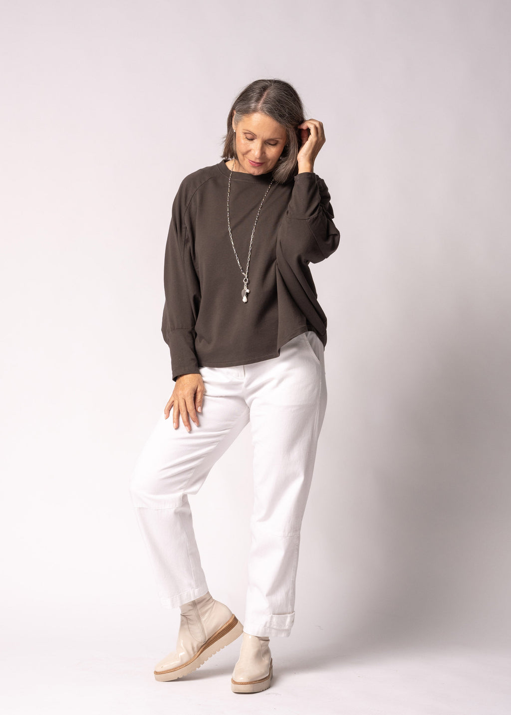 Ava Pant in Cream