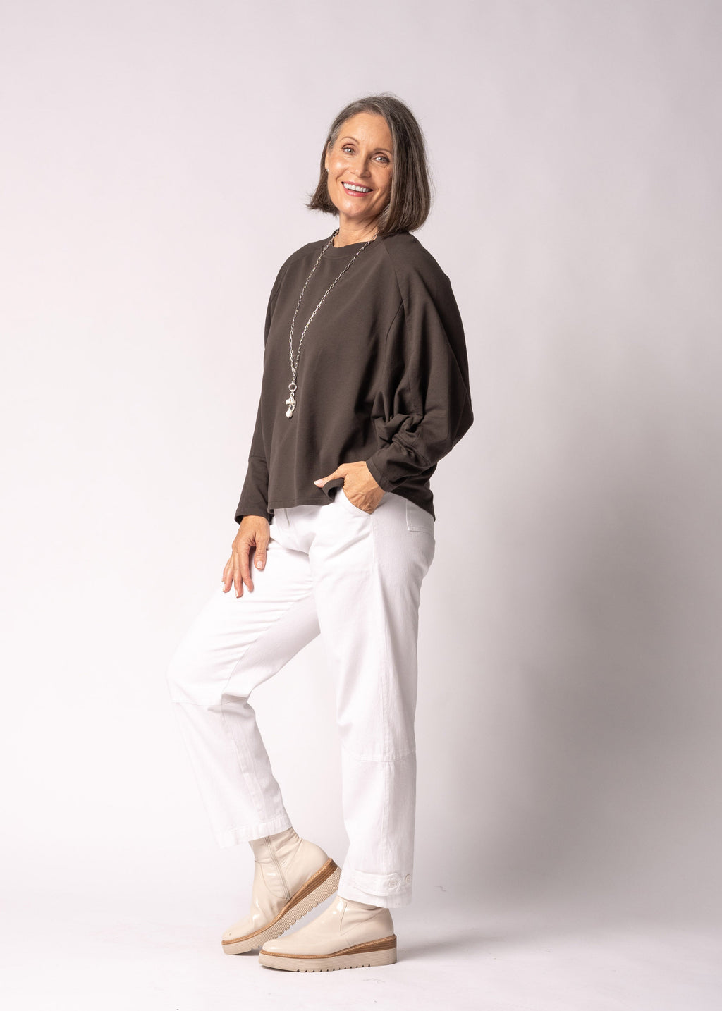 Ava Pant in Cream