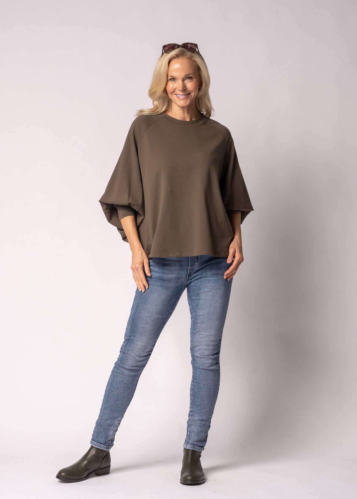 Meliora Top in Moss Green