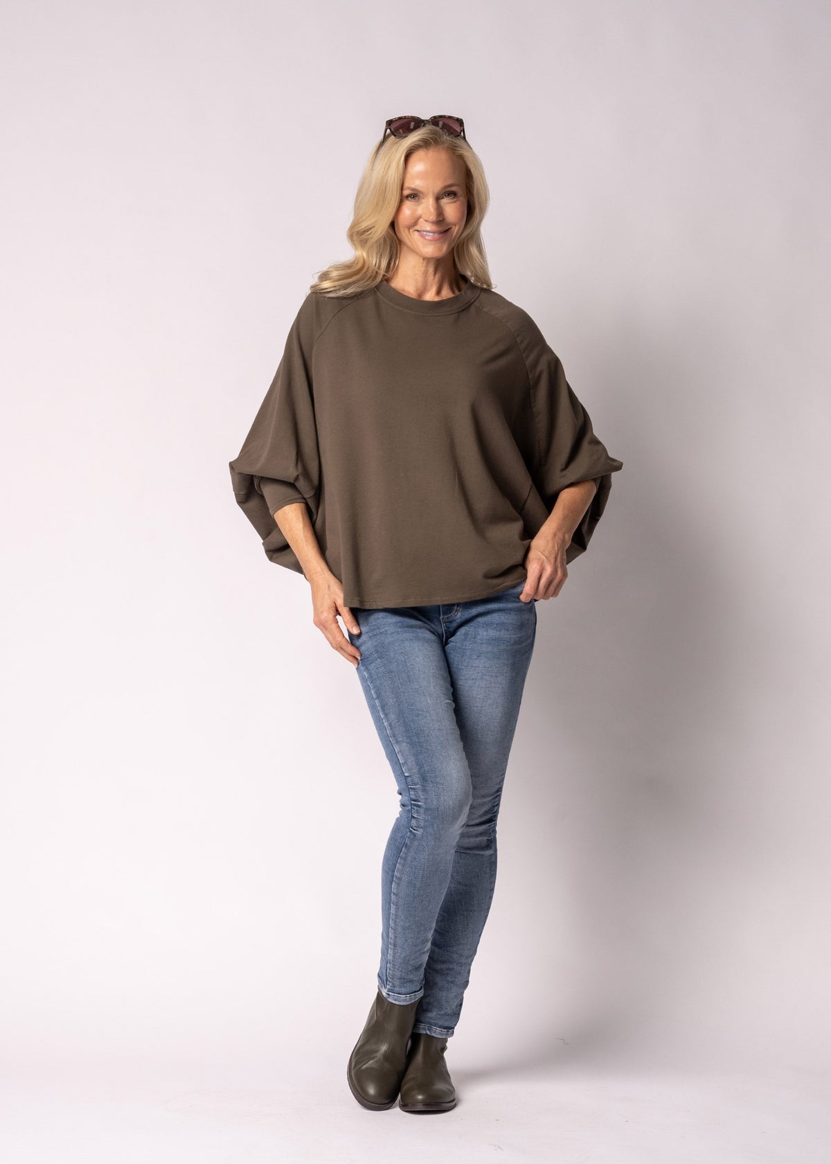 Meliora Top in Moss Green