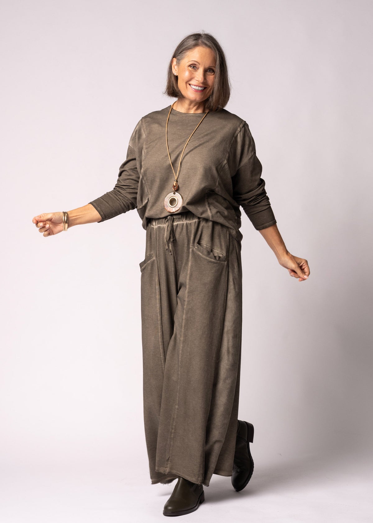 Verona Top in Moss Green