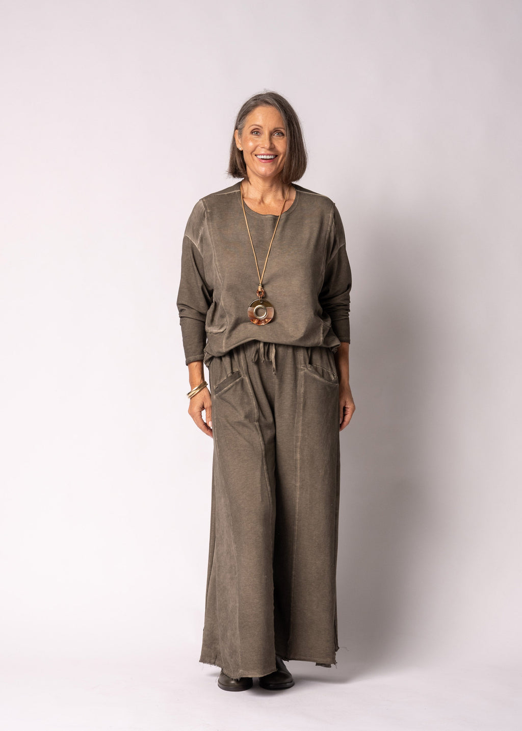 Verona Top in Moss Green
