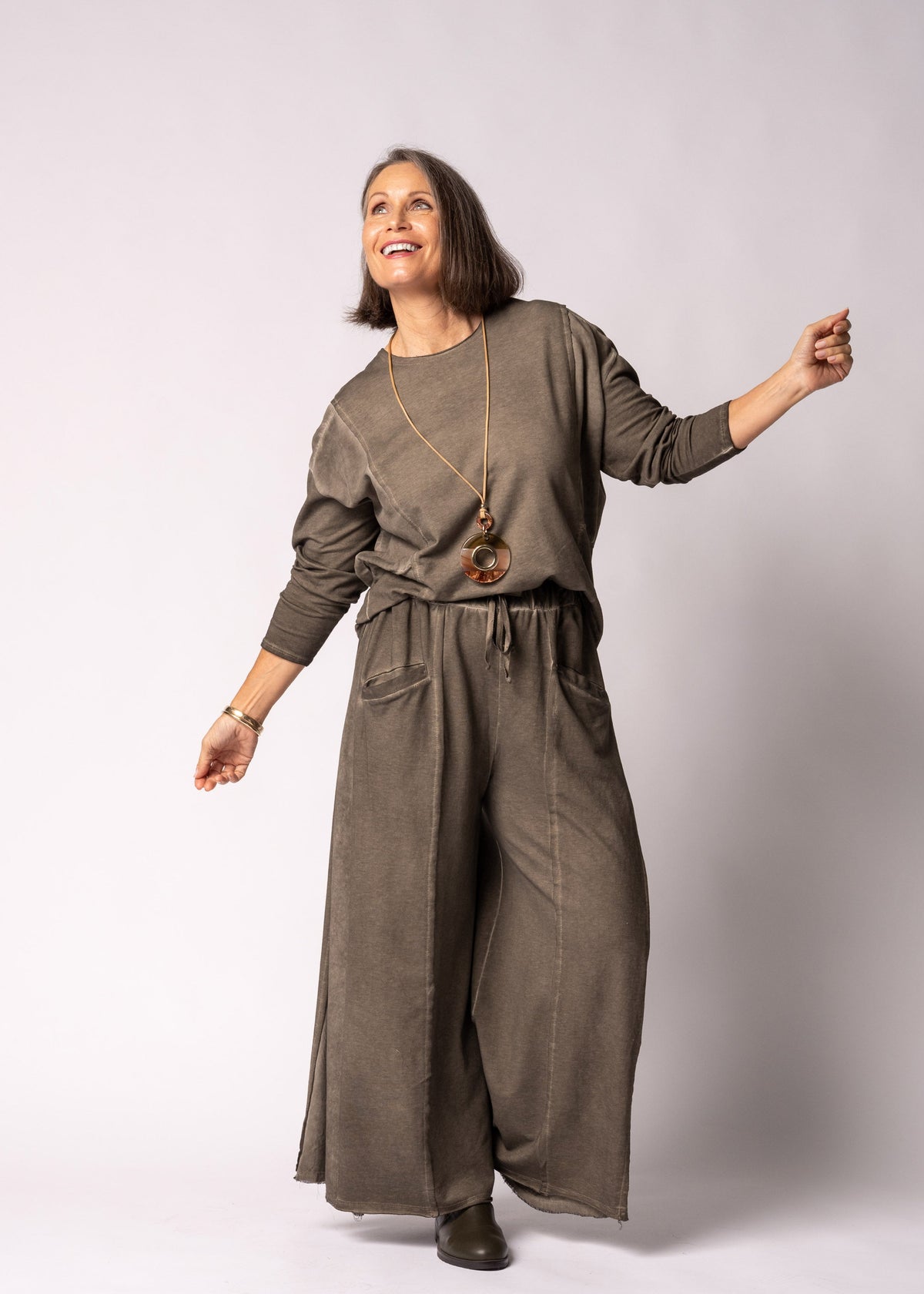 Verona Top in Moss Green