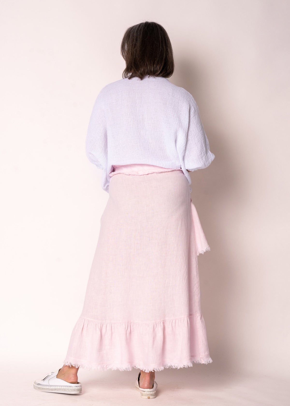 Gessica Linen Skirt in Modena Pink