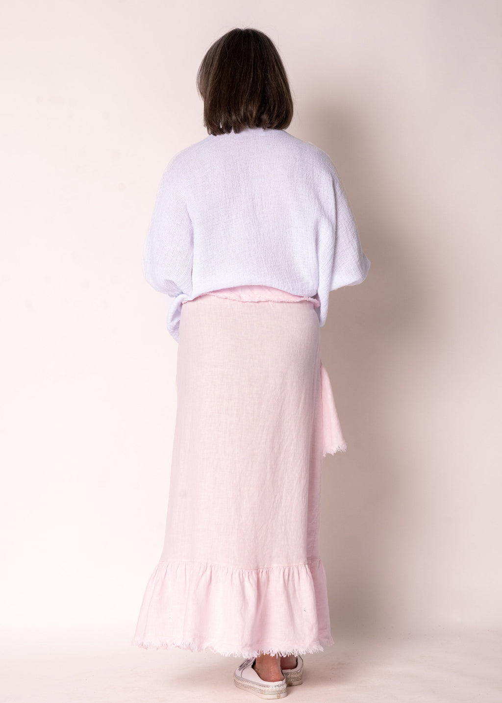 Gessica Linen Skirt in Modena Pink