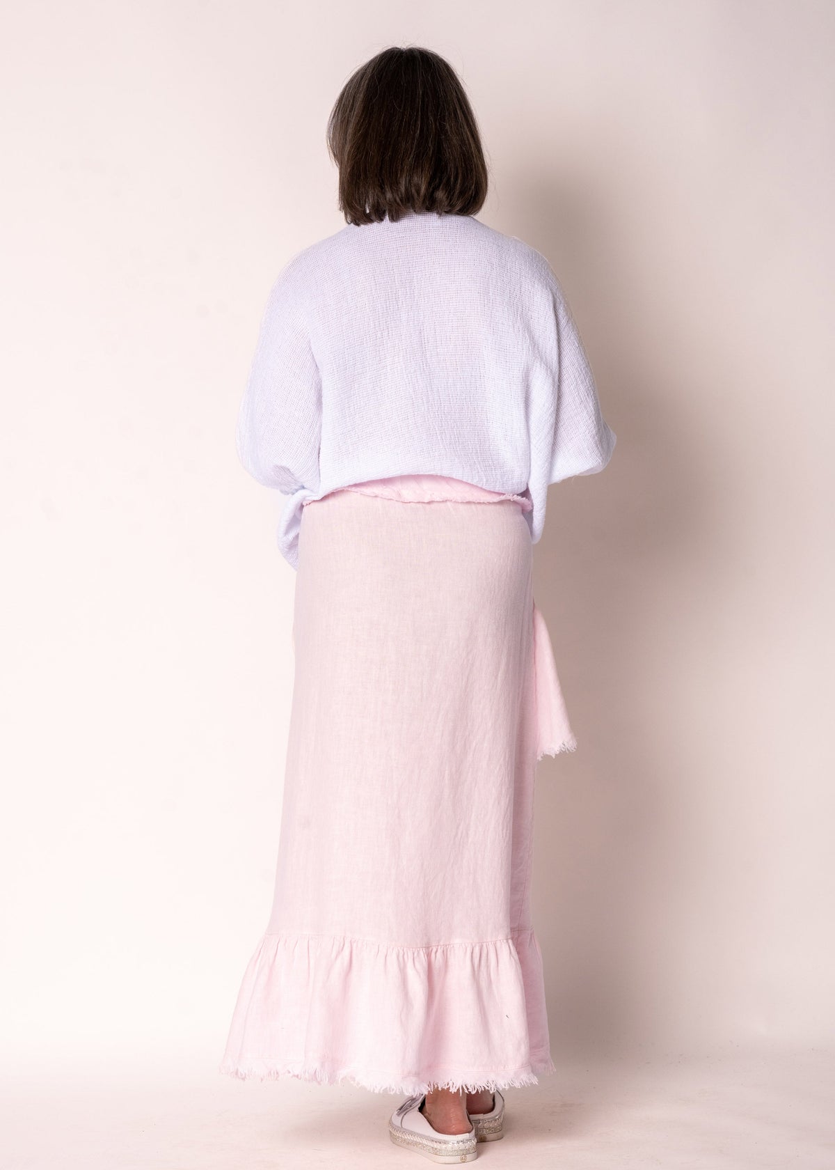 Gessica Linen Skirt in Modena Pink