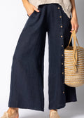 Clair Linen Pants in Navy