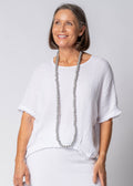 Nixie Linen Top in White