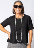Romara Linen Top in Onyx