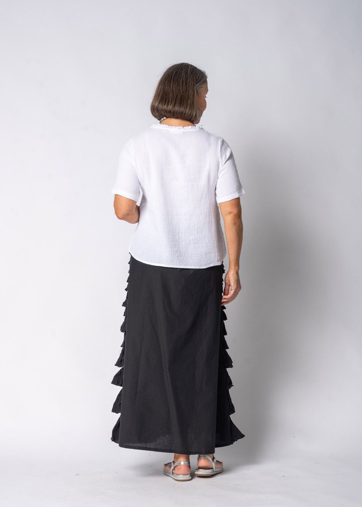 Romara Linen Top in White